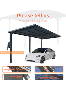 Abri de voiture en panneaux sandwich d'aluminium, installation facile, résistant à la neige, profilés en aluminium - Product Image 2