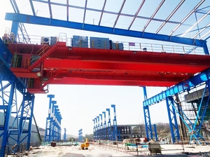 Grúa de puente aéreo de viga doble única de 40 toneladas, grúa Plc de Control remoto para taller - Product Image 6