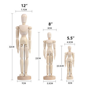 Maniquí de Madera Ajustable y Móvil Xin Bowen de 8 Pulgadas (20 CM) para <span class=keywords><strong>Hombre</strong></span>/Mujer con Caja de PVC - Product Image 3