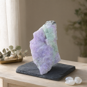 Spécimen de Kunzite rose et verte : Une gemme rare d'élégance et de guérison, cadeau de décoration intérieure - Product Image 3