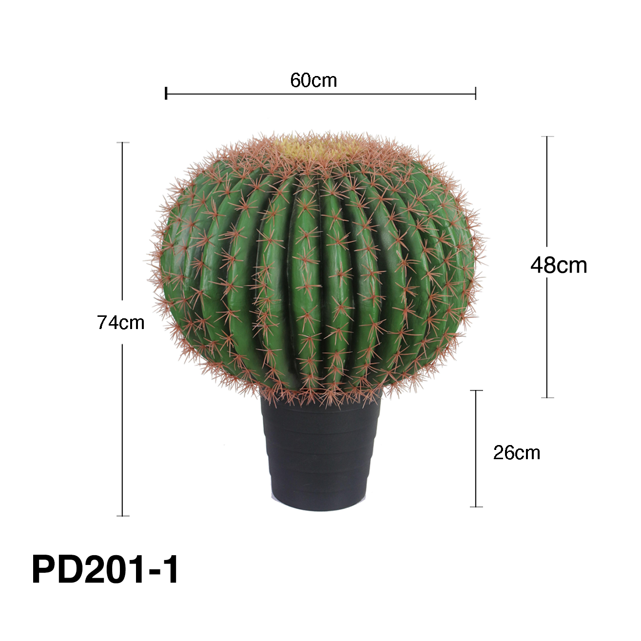 Red horned cactus-60cm