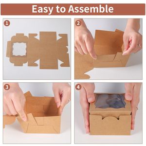 Caja de cartón para tartas de embalaje exquisito respetuoso con el medio ambiente personalizado al por mayor para comida y fiestas de cumpleaños para exhibición de tartas envío - Product Image 4