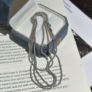 S925 Sterling <b>Silver</b> Colored Multi-Layer Circular Pendant Necklace Sweet Niche Design with Road Connecting Fashion Accessory - Product Image 1