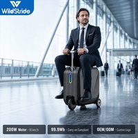 Trottinette Électrique Portative : Bagage Intelligent qui vous suit – E-Bagage à roulettes pour Adultes et Enfants