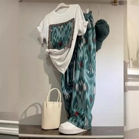 TKS en stock – Nouveaux hauts amples imprimés pour femmes – T-shirts tendance à manches courtes