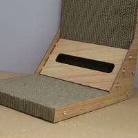 Gratte-chat interactif personnalisé de haute qualité en forme de L meubles résistants à l'usure maison pour animaux de compagnie chat ondulé planche à gratter chat drôle