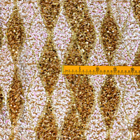 Nouvelle mode Tissu en dentelle africaine à sequins Multicolores Sequins Tissu en dentelle de velours de luxe avec séquence pour vêtements de mariage