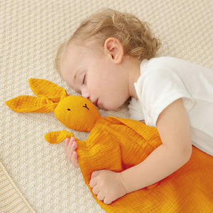 Venta al por mayor lindo seguridad suave Animal conejo juguete infantil conejito mordedor edredón manta para bebés niños durmiendo D012 - Product Image 2
