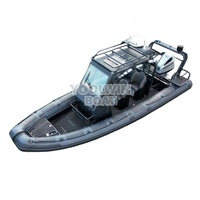 Bateau semi-rigide gonflable multi-usages à haute vitesse Yoolwin 760 pour la pêche, à usage commercial, à forte capacité de charge, à vendre