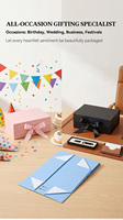 Boîte cadeau magnétique pliable de luxe personnalisée pour les petites entreprises, bijoux, parfums, boîte cadeau magnétique pliable avec poignée, rigide et plate