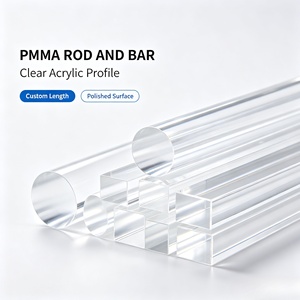 Barra de Acrílico PMMA Transparente de 41 mm de Diámetro, Superficie Pulida, Longitud Personalizada, Perfil de Plástico para Fabricación de Exhibidores Industriales - Product Image 1