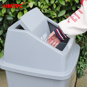 Conteneur à déchets carré de 60 L en gros avec couvercle basculant sans contact - Product Image 3