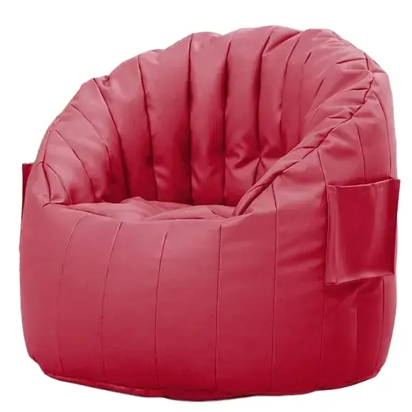 Deri su geçirmez Beanbag sandalye kılıfı rahat Beanbag kanepe ev mobilya yumuşak puf