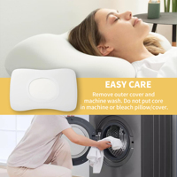 Oreiller Cushion Lab Deep Sleep, design ergonomique breveté pour les dormeurs sur le côté et sur le dos, forme cervicale orthopédique pour un soutien doux