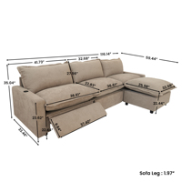 Canapé inclinable électrique Voxhome US en stock, livraison directe, pour salon, meubles, canapé modulaire, canapé extensible