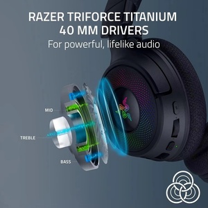 Razer Kraken V4 không dây Gamer Tai nghe 2.4GHz không dây chơi game tai nghe <span class=keywords><strong>USB</strong></span> 40 mm trình điều khiển âm lượng nhanh chóng điều chỉnh cho PC Mac ps5 - Product Image 4