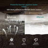 Meilleure vente transfrontalière : Film PE noir et blanc pour sous-sol, membrane spécialisée double face anti-humidité, barrière plastique pour
