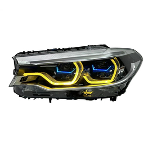 Fari SJC Auto per BMW Serie 5 G30 G38 2018-2020, Luci Diurne Gialle e Bianche Modificate, Fari M5 con Fascio Alto e Basso, Ricambi Auto - Product Image 5