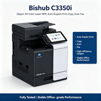 Photocopieur multifonction couleur laser A4 reconditionné Konica Minolta Bizhub C3350i, 33 ppm, impression recto verso automatique, copie, numérisation, fax, pour bureau