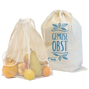 Organic Cotton Mesh Reusable bag for vegetable and fruit