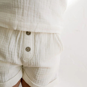 2024 nuevo diseño 100% muselina <span class=keywords><strong>de</strong></span> algodón ropa <span class=keywords><strong>de</strong></span> bebé recién <span class=keywords><strong>nacido</strong></span> camisas conjunto <span class=keywords><strong>de</strong></span> regalo <span class=keywords><strong>para</strong></span> la temporada <span class=keywords><strong>de</strong></span> verano - Product Image 6