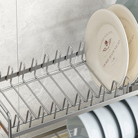Égouttoir à vaisselle en acier inoxydable 304 pour comptoir, avec support pour évier