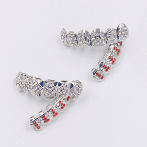 Grilles dentaires pour appareils orthodontiques avec cristaux et <span class=keywords><strong>strass</strong></span>, style classique unisexe, bijoux corporels - Product Image 5