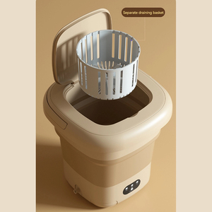 2024 nuovo stile 9L Mini piccolo altro lavanderia elettricità gratis portatile pieghevole lavatrice con centrifuga - Product Image 6