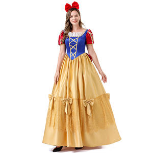 Costume de <span class=keywords><strong>princesse</strong></span> Blanche-Neige de conte de fées de Grimm pour Halloween, robe de cosplay pour adulte, costume de scène en polyester, tenue de fête - Product Image 2