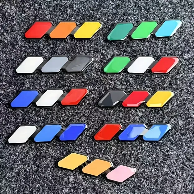 Fulida Universal ABS Tri-Color Luxury Sport Grille Emblem Badge 1 Year Warranty for SUV Pickup Truck Front Bumper Strip
