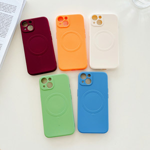 Tpu liquido colorato morbido <span class=keywords><strong>silicone</strong></span> magnetico <span class=keywords><strong>cover</strong></span> mobile custodia per telefono senza fili per <span class=keywords><strong>iPhone</strong></span> 14 pro max 13 <span class=keywords><strong>mini</strong></span> <span class=keywords><strong>12</strong></span> 11 15 plus - Product Image 6