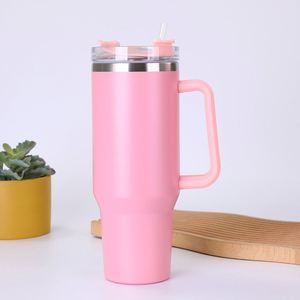 Gobelet de voyage isotherme sous vide 40oz H1.0 avec poignée, couvercle et paille, antidérapant, personnalisable avec logo ODM - Product Image 4