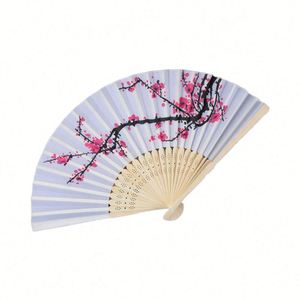 Elegante Abanico Plegable de Bambú Blanco, Portátil, Diseño Tradicional Personalizado para la Escuela, Año Nuevo Chino, Halloween, Amor - Product Image 4