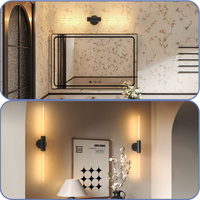 Applique murale tubulaire LED de luxe moderne, corps en verre à bras long personnalisé, pour villa, salon, salle de bain, chambre, éclairage mural d'ambiance