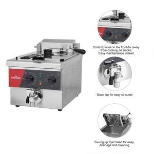 Friteuse électrique commerciale de table 1800W, 6L extra-large avec panier, minuterie et couvercle pour hôtels, 120V, état neuf - Product Image 3