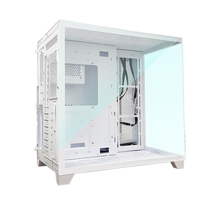 Manmu bán chạy nhất màu trắng đầy đủ tháp PC trường hợp hợp hợp kim nhôm với kính cường lực ATX Máy tính để bàn trường hợp & tháp trong kho - Product Image 6