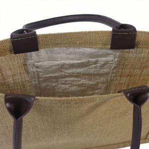 Bolsa de Compras Personalizada de Yute Natural, Bolsas Ecológicas Reutilizables, Bolsas de Yute con Bolsillo Interior - Product Image 6