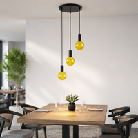 Luminaire suspendu de plafond de style européen, artistique, pour couloir, escalier, cloison, chambre à coucher, style ferme, avec abat-jour évasé