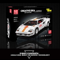 Bloques de Construcción de Plástico ABS a Escala 1:8, Juguete Electrónico para Construir un Modelo de Auto Deportivo de Carreras Countach, Kit de Bricolaje para Niños