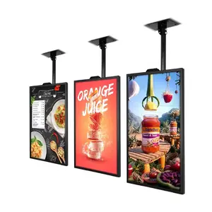 Hxxk Dubbelzijdige Etalage Lcd Kiosk Opknoping Verticaal Plafond Gemonteerd Digitale Bewegwijzering Voor Retail & Etalage Lift Gebruik
