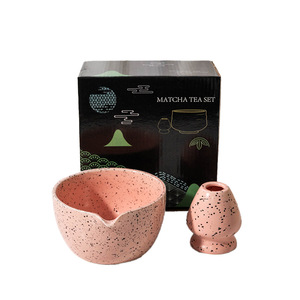 Set di frusta Matcha per tè Matcha <span class=keywords><strong>rosa</strong></span> giapponese con supporto per frusta in ceramica Matcha Kit cerimonia fatto a mano personalizzato - Product Image 5