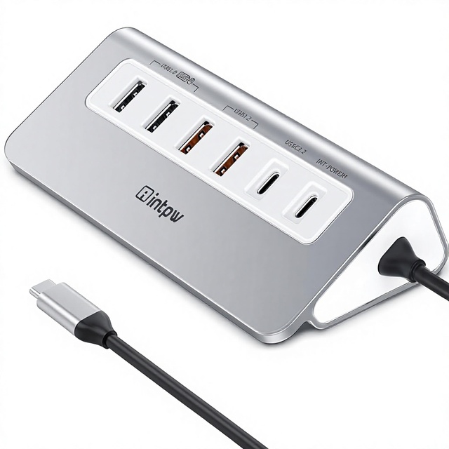 USB-C 9-Port 4K for Hub with PD 100W Aluminum 2 USB 3.2 2 USB 2.0 SD/TF Card Reader for Laptops/iPad/iPhone/17 MacBook-in Stock