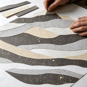 Fabricant de papier peint naturel en Chine, matériaux écologiques et durables, revêtement <span class=keywords><strong>mural</strong></span> en liège 3D pour la conception d'intérieur de projets - Product Image 6