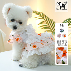 Pet <b>clothes</b>, dog and <b>cat</b> outfits, tulle skirt, spring tea party dress, casual and fashionable dog <b>clothes</b>, spring and autumn - Product Image 5