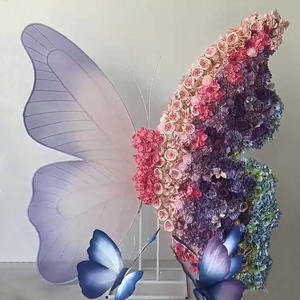 ฉากหลังแต่งงานขนาดใหญ่ทำด้วยมือกระดาษขนาดยักษ์ผีเสื้อเครื่องประดับปีกผีเสื้อสำหรับงานเลี้ยง - Product Image 1