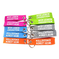 Porte-clés en feutre personnalisé avec logo du fabricant, crochet en feutre, porte-clés en feutre de laine, sangles courtes en feutre, tissu non tissé, cadeau promotionnel d'entreprise