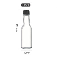 Bocaux en verre classiques pour sauces et épices de cuisine avec couvercle à vis