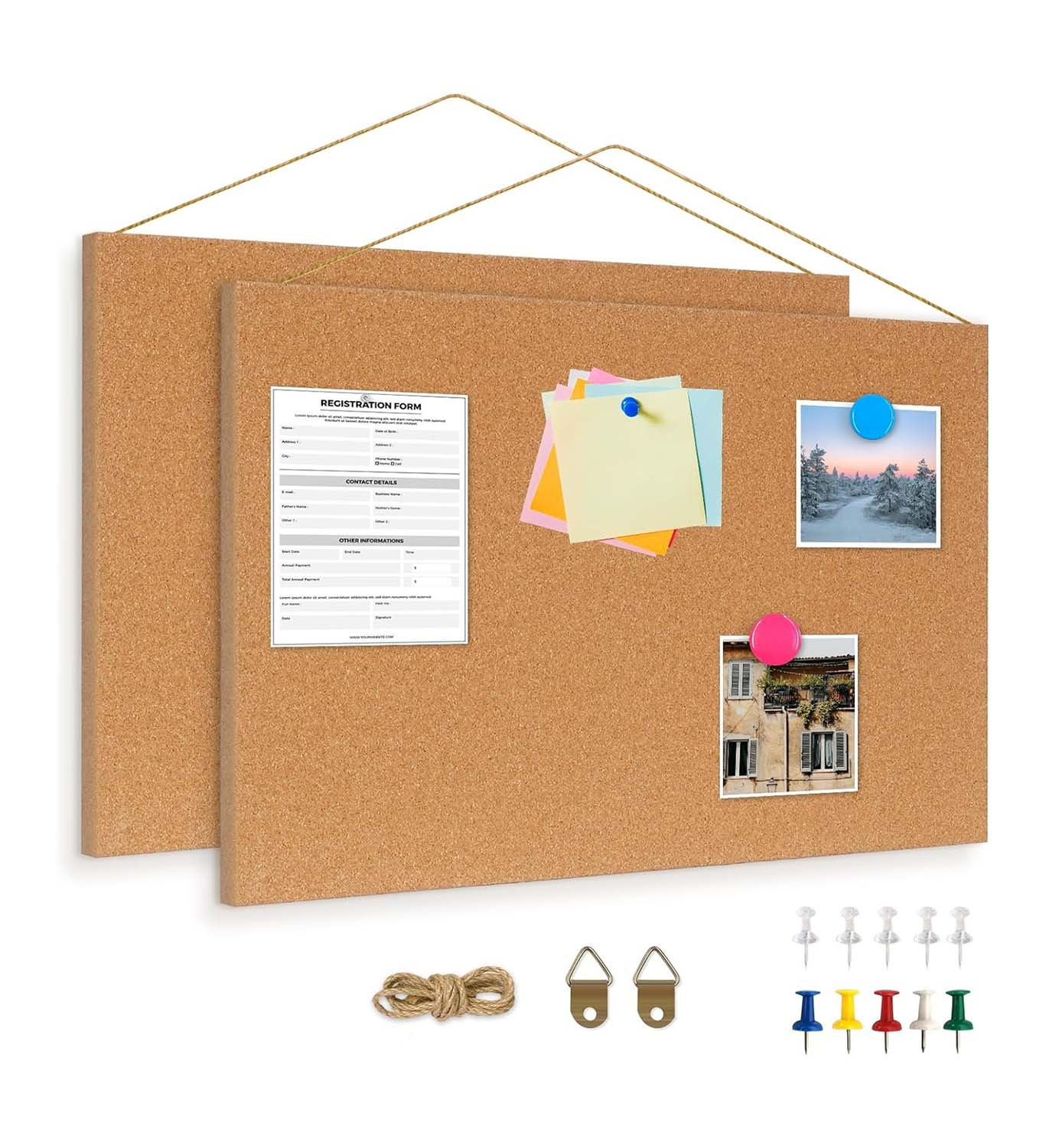 Wholesale Cork Decorative Hanging Pin Memo Frameless Message Bulletin Cork Notice Board