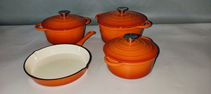Ustensiles de cuisine 4 pièces 20CM 22CM 24CM Casserole 26cm Plat <span class=keywords><strong>à</strong></span> pâtisserie Jumbo Casserole antiadhésive Ensemble de casseroles en gros Ensemble de batterie de cuisine en émail - Product Image 6