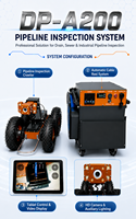 Robot d'inspection de canalisations étanche IP68 DP-A200 avec caméra d'égout pour conduits de drainage sous-marins